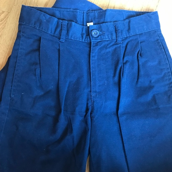 Izod navy blue uniform Shorts flat front pleated lot 3 youth boys size 8 medium - Picture 2 of 6